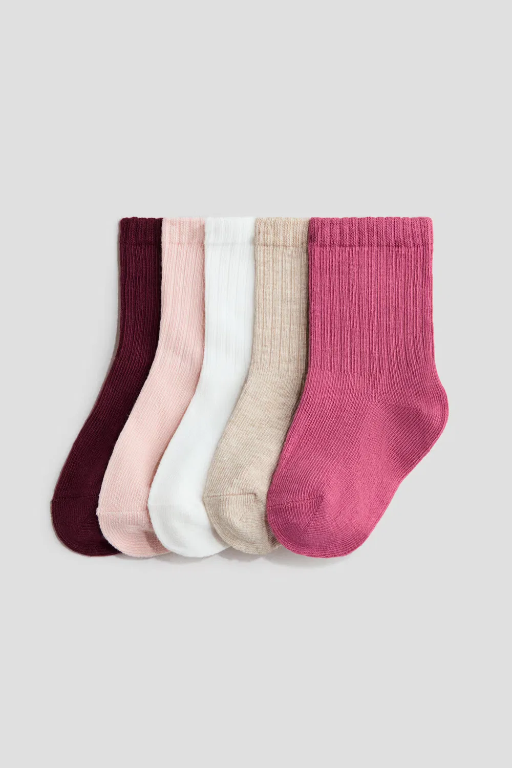 Набор из 5 пар носков H&M, Dunkelrot/Rosa