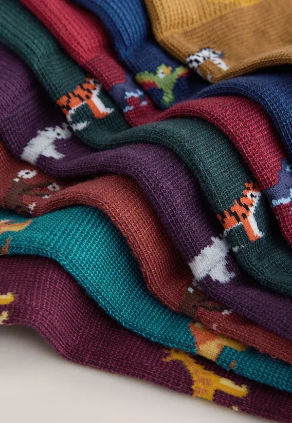 Носки в полоску Geometric pattern socks eight pack Next Striped, красный/синий — фото 3