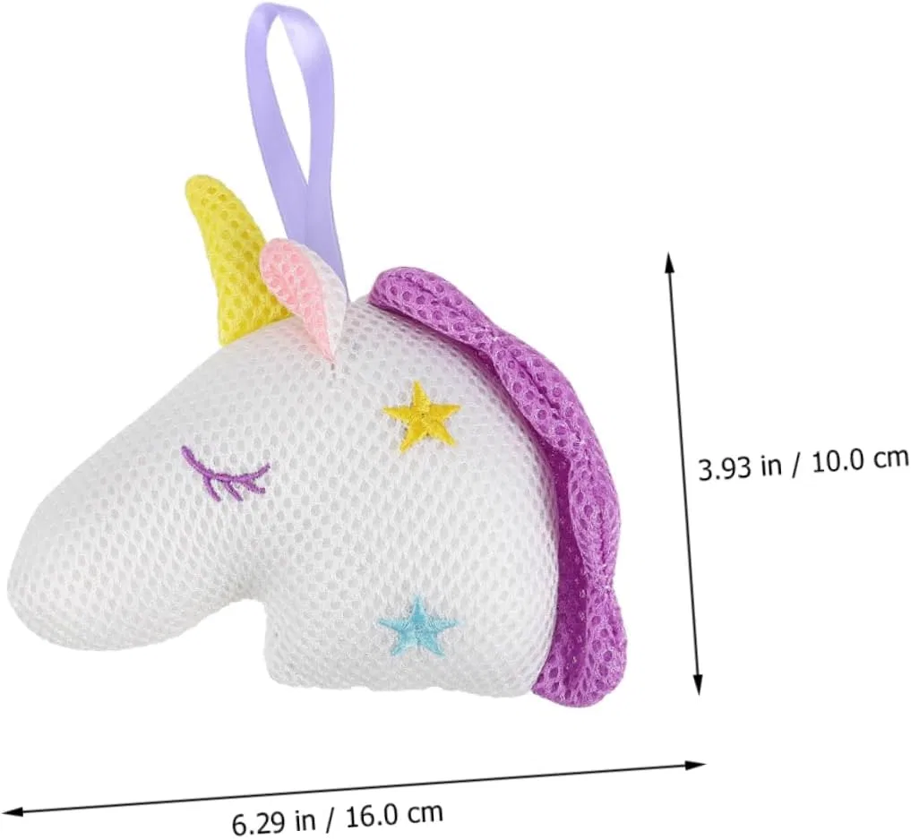 Мочалка для душа Unicorn Bath Sponge, FRCOLOR, набор 4 шт, 16x10x5 см, мультиколор — фото 3