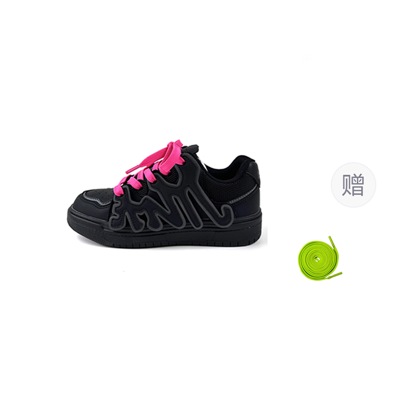 

JYVME Кроссовки для скейтбординга унисекс низкие черные Black Warrior Magenta (с подарком), цвет Black Warrior Magenta (Gift Included)