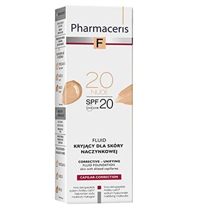 

PHARMACERIS F Корректирующая пудра для макияжа с SPF20, 30 мл телесного цвета