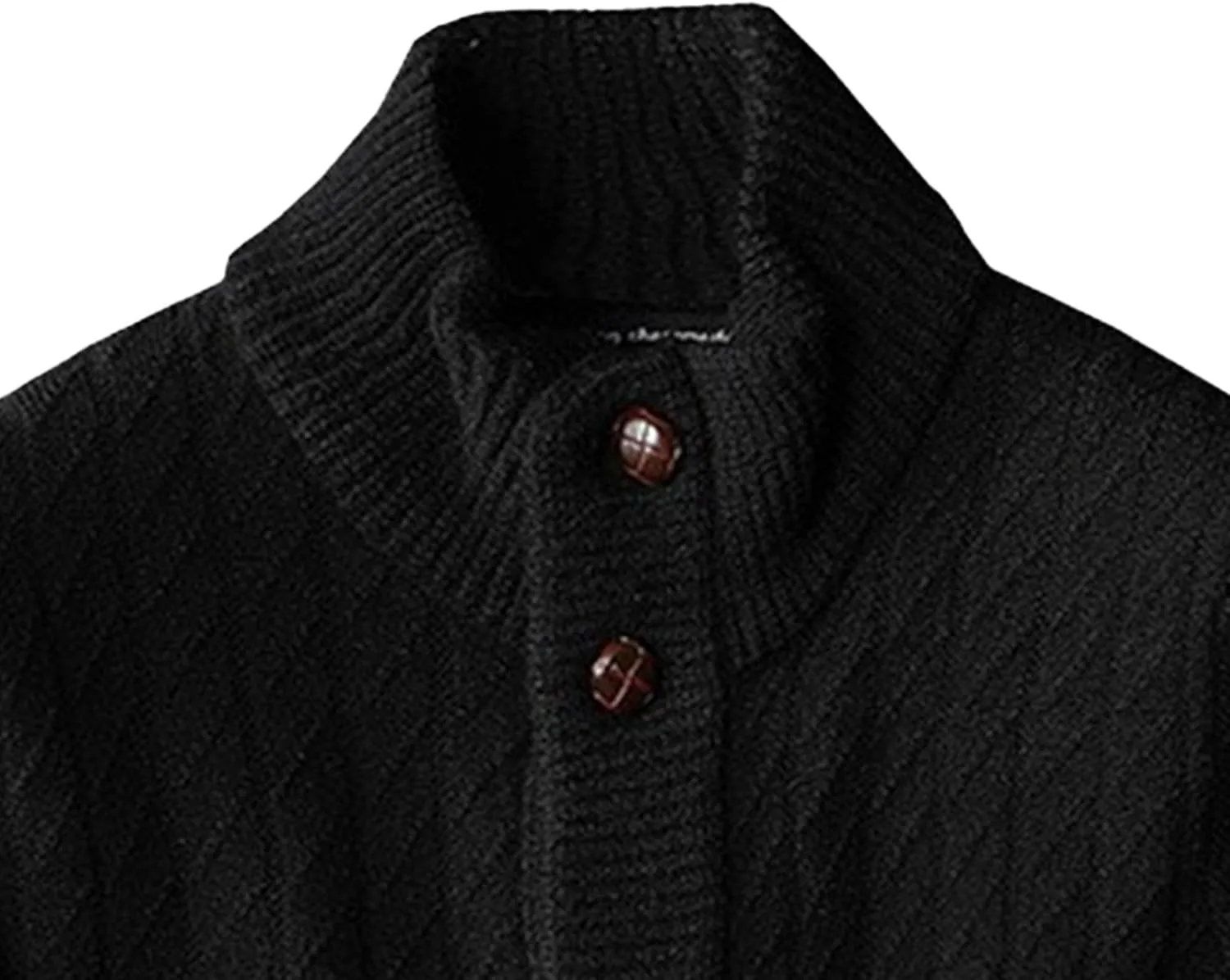 Мужской вязаный кардиган с воротником стойкой, Slim Fit — фото 3