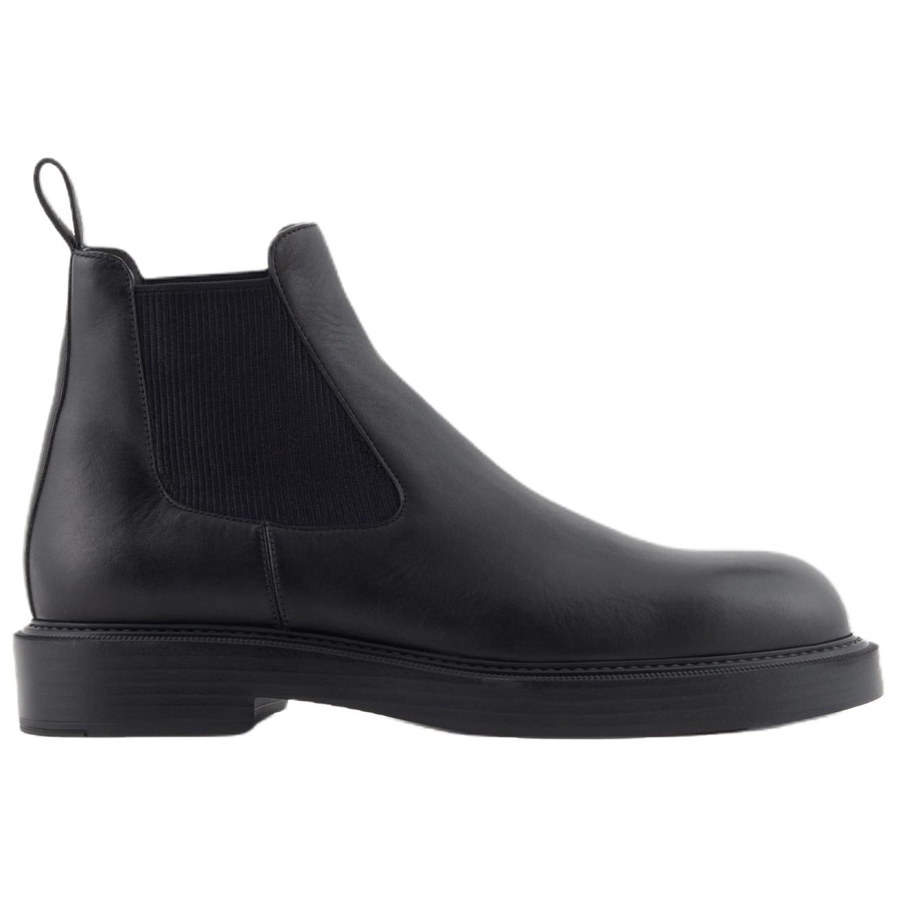 EMPORIO ARMANI Челси ботинки мужские black, длина до щиколотки — фото 3