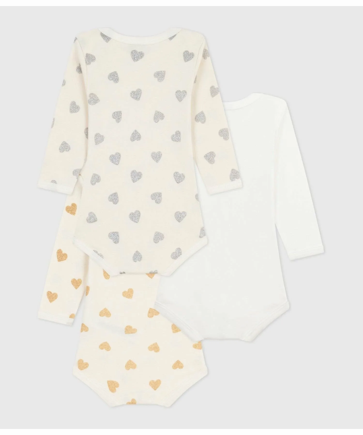 Боди с длинными рукавами (комплект из 3 предметов) PETIT BATEAU, Multicolor 1 — фото 2