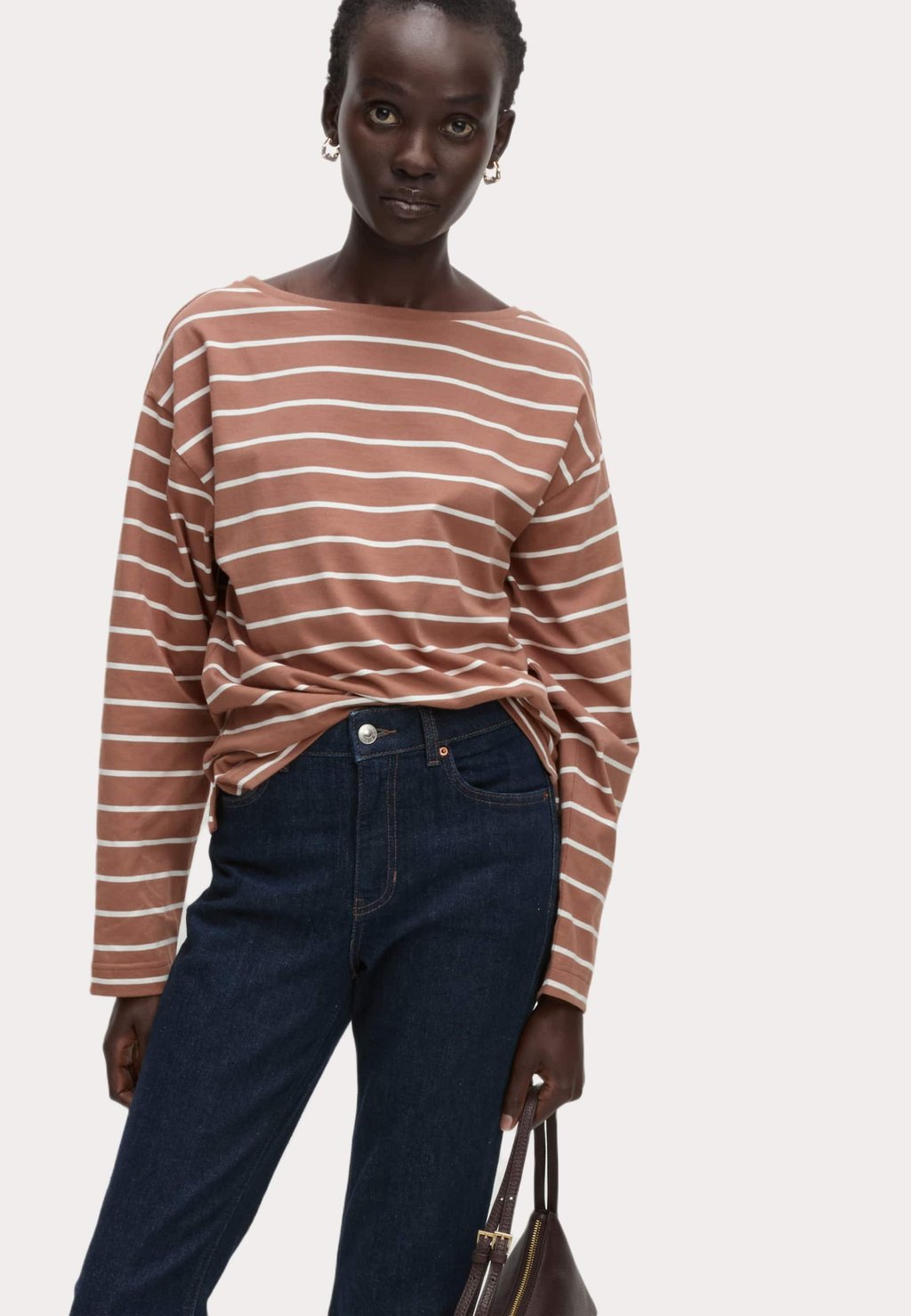 

Топ с длинными рукавами STRIPED Marks & Spencer, коричневый