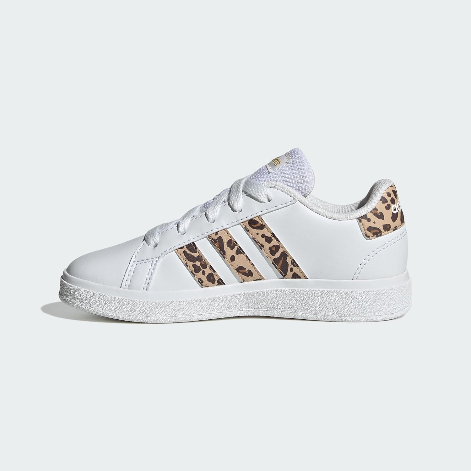 Детские кроссовки Adidas Grand Court 2.0 унисекс с эластичными шнурками и ремешком, белый — фото 3