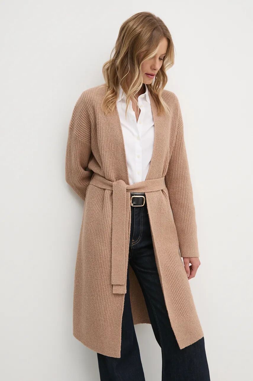 

Кардиган Calvin Klein с добавлением шерсти, бежевый