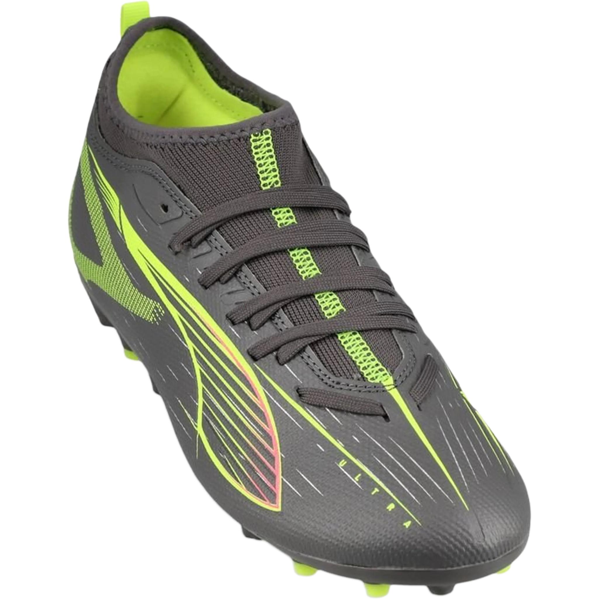 PUMA Ультра 5 коллекция мид топ детские футбольные бутсы gray green kids — фото 4