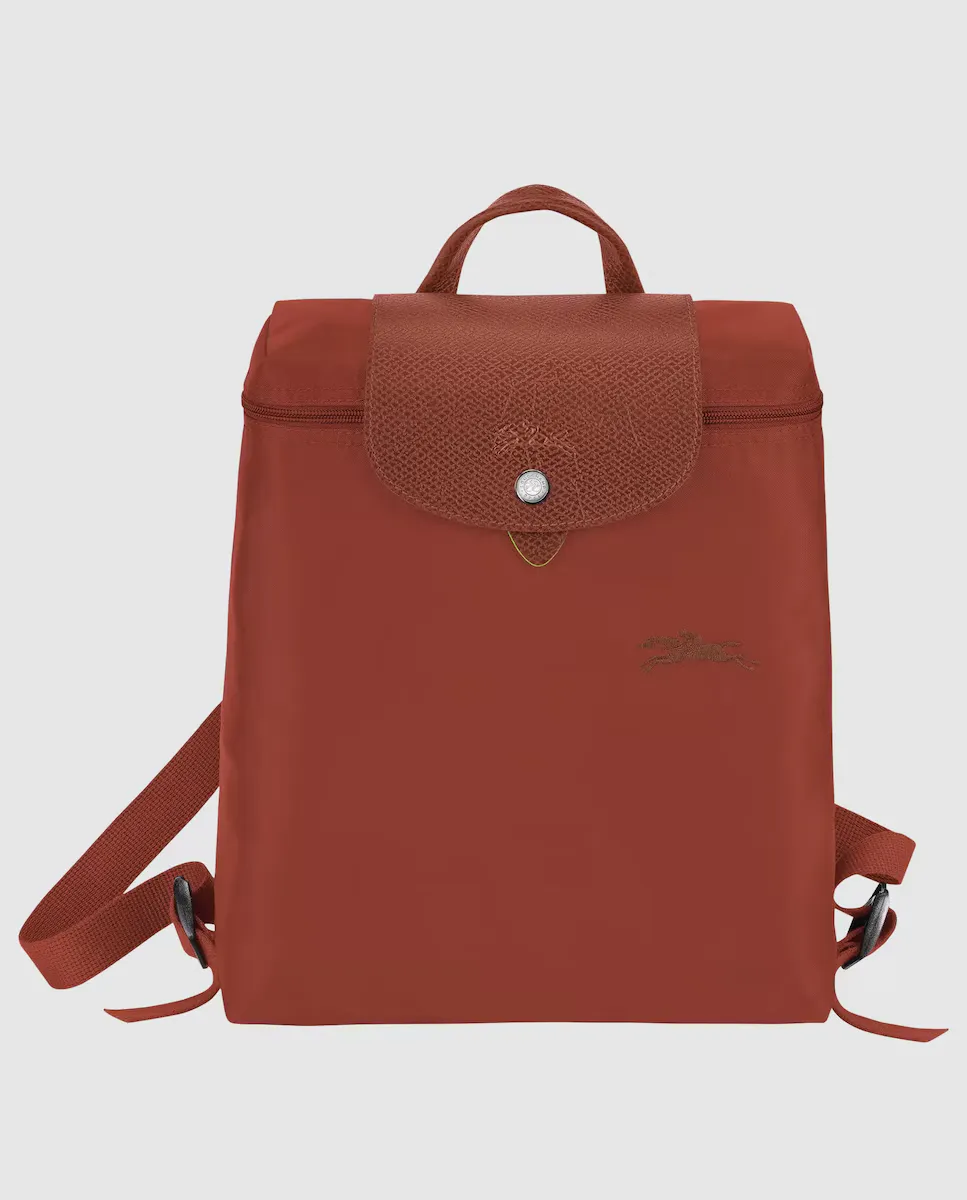 

Женский рюкзак Le Pliage Green на кнопке и молнии Longchamp, коричневый