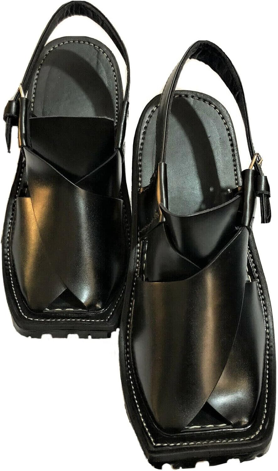 

Мужские прочные босоножки с резиновой подошвой Peshawari из ручной работы из кожи/чапал/сандалии/сланцы черного, коричневого, темно-коричневого и бронзового цветов Generic