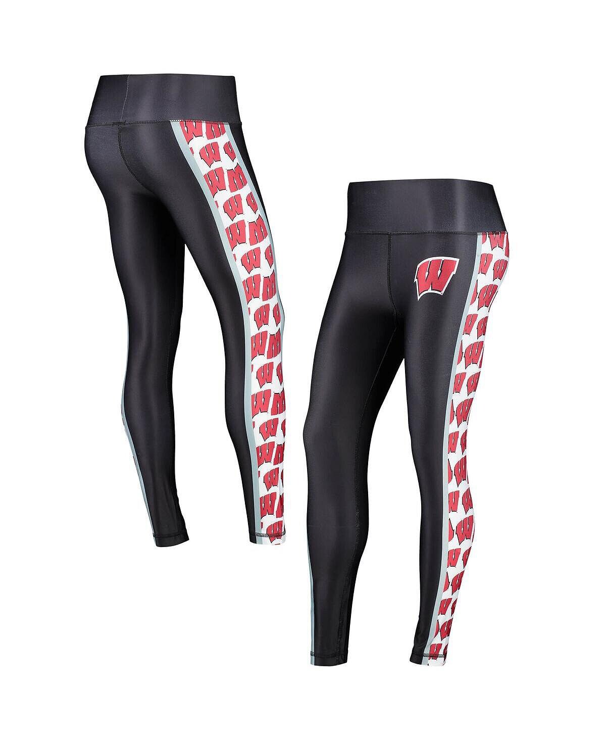 

Черные женские трикотажные леггинсы Wisconsin Badgers Dormer Concepts Sport, черный