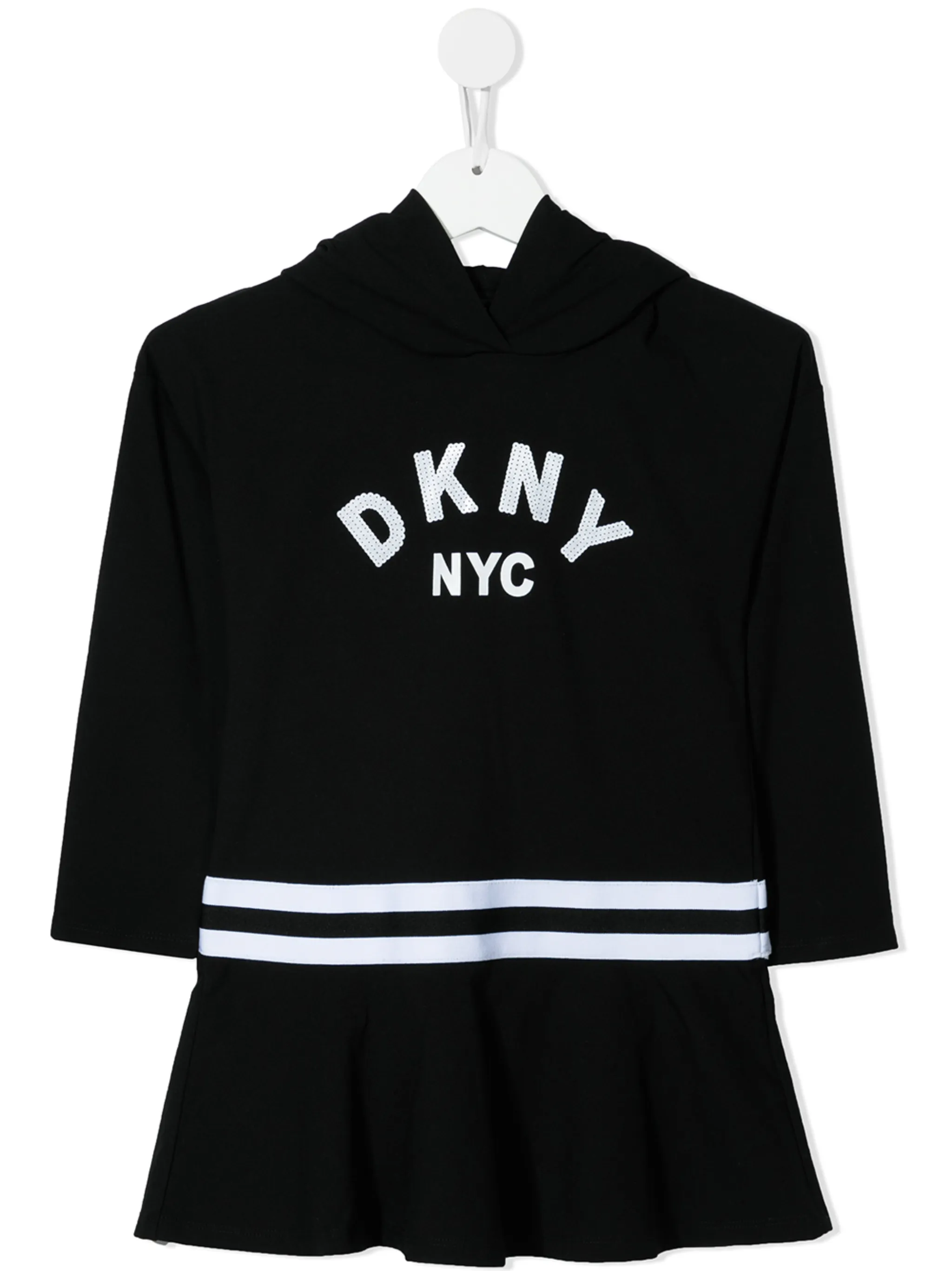 

Платье-худи с логотипом Dkny Kids, черный