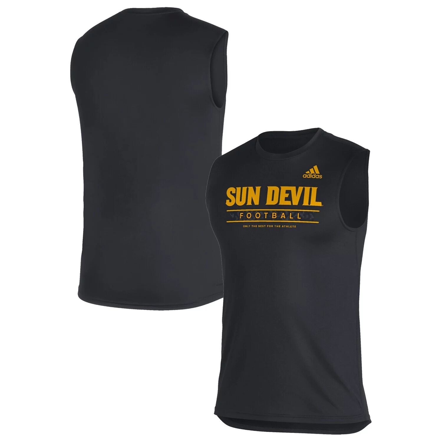 

Мужская черная футболка без рукавов Arizona State Sun Devils Sideline Football Locker Creator AEROREADY adidas, Черный, Мужская черная футболка без рукавов Arizona State Sun Devils Sideline Football Locker Creator AEROREADY adidas