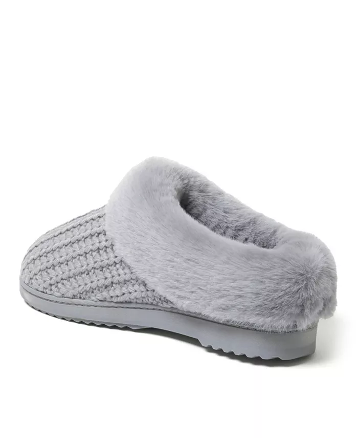 Женские домашние тапочки Hannah Festive Knit Clog Dearfoams, серый — фото 4