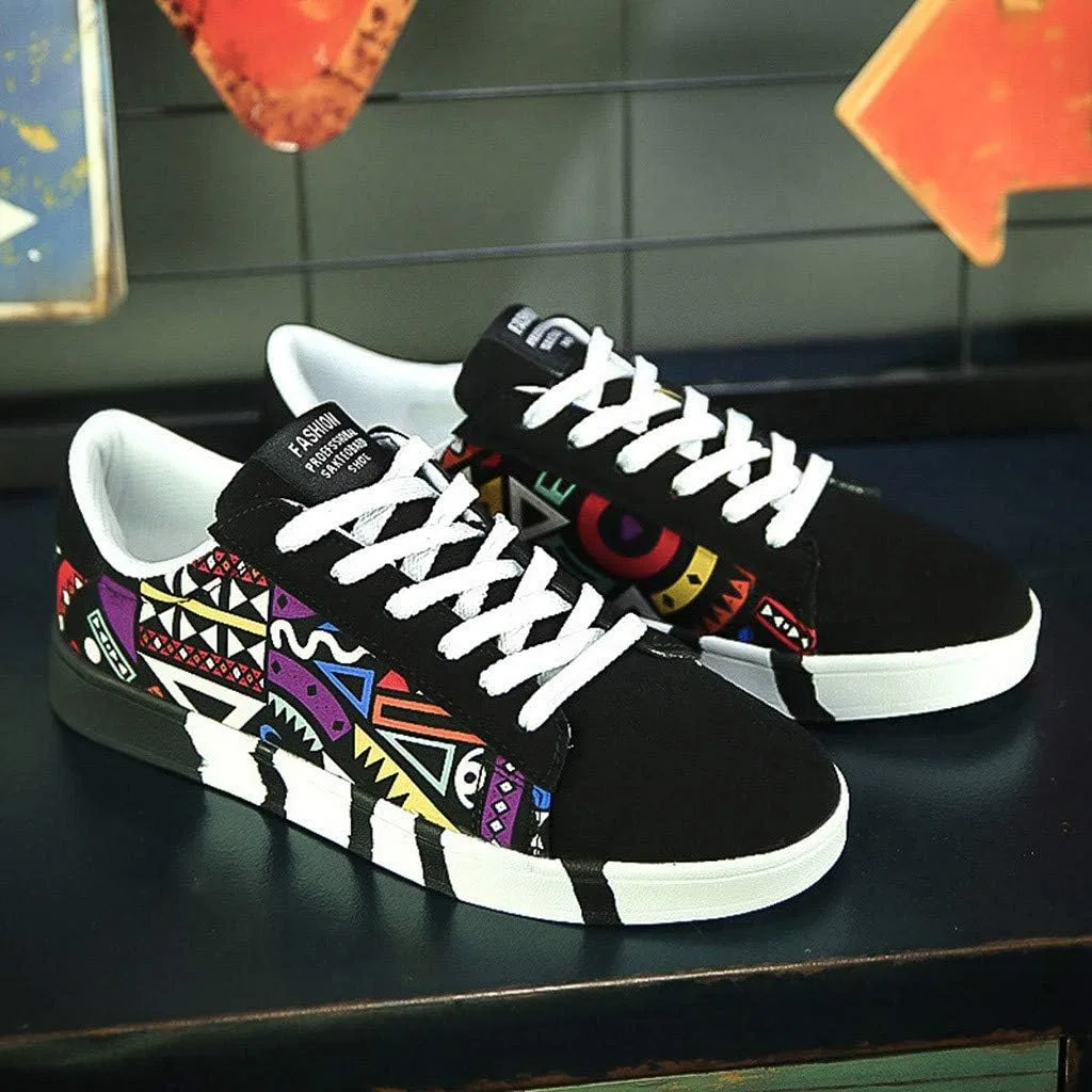 Männer Frauen Laufschuhe Sport Trainer Schnüren Mode Schuhe Männer der Colorfor повседневные спортивные парусиновые кроссовки Herren Leder кроссовки Generic, Schwarz — фото 3