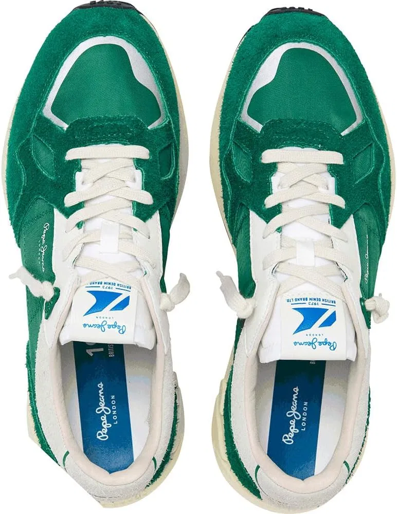 Кроссовки PEPE JEANS Unisex Marlon Divided M Shoes, Green — фото 4