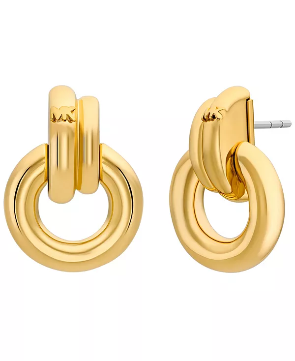 

Серьги-Подвески в форме тора золотистого оттенка Michael Kors, gold