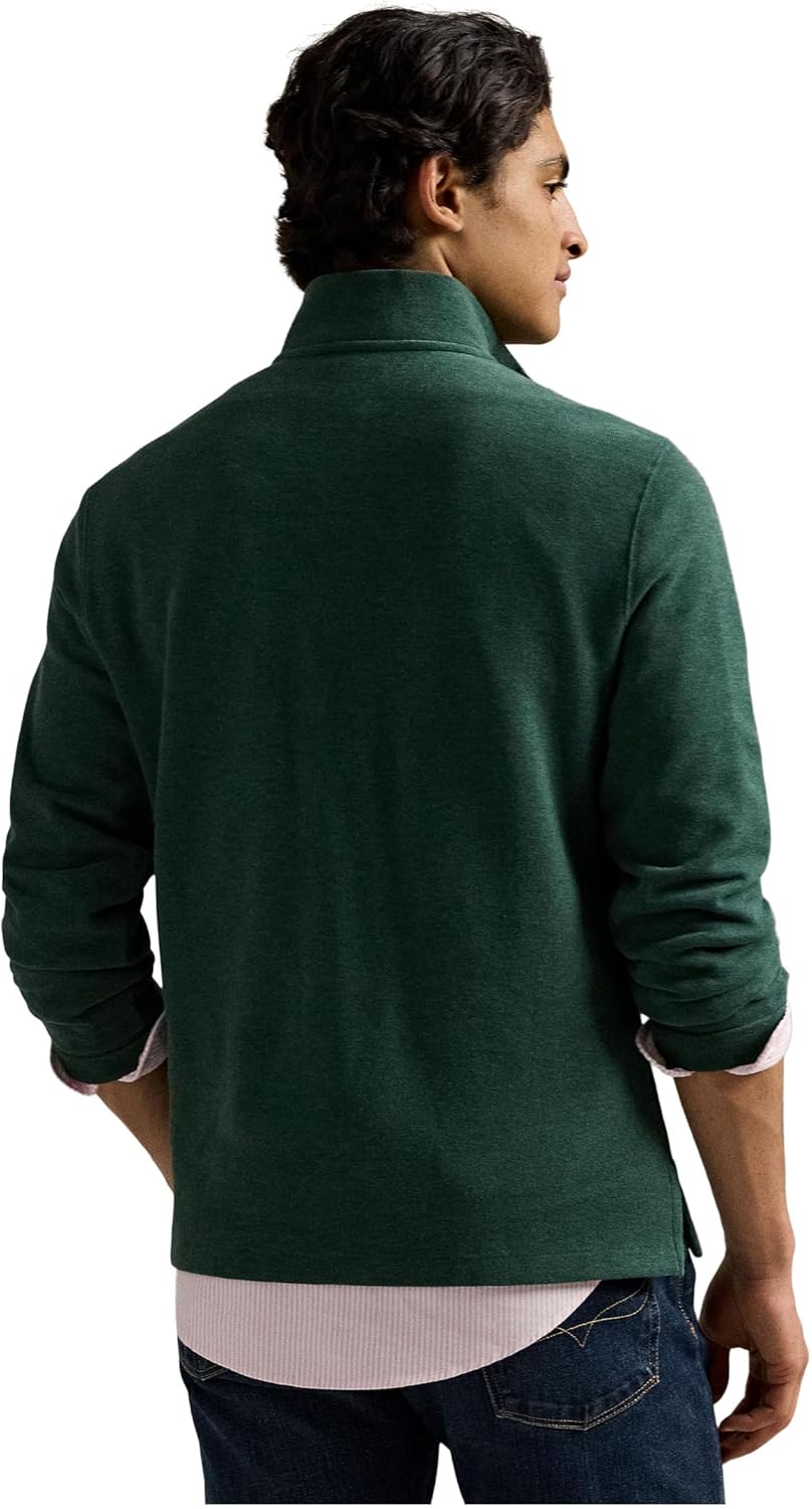 Polo Ralph Lauren мужская флисовая толстовка с длинным рукавом и молнией на четверть, Scotch Pine Heather — фото 2