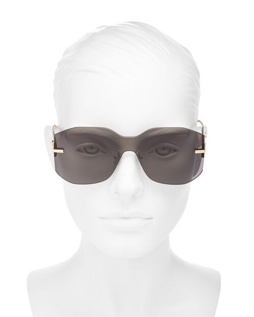 Солнцезащитные очки-щит, 144 мм Fendi, цвет Gold — фото 2