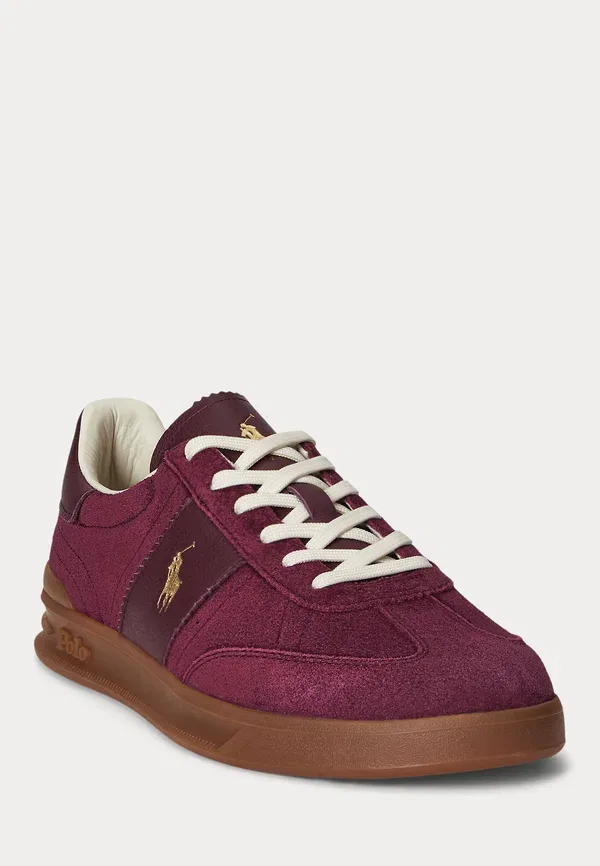 Кроссовки Heritage aera suede sneaker trainers Polo Ralph Lauren, цвет гарвардское вино — фото 2