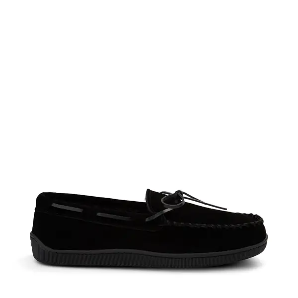 

Мужские тапочки Minnetonka с ворсовой подкладкой и твердой подошвой, черный