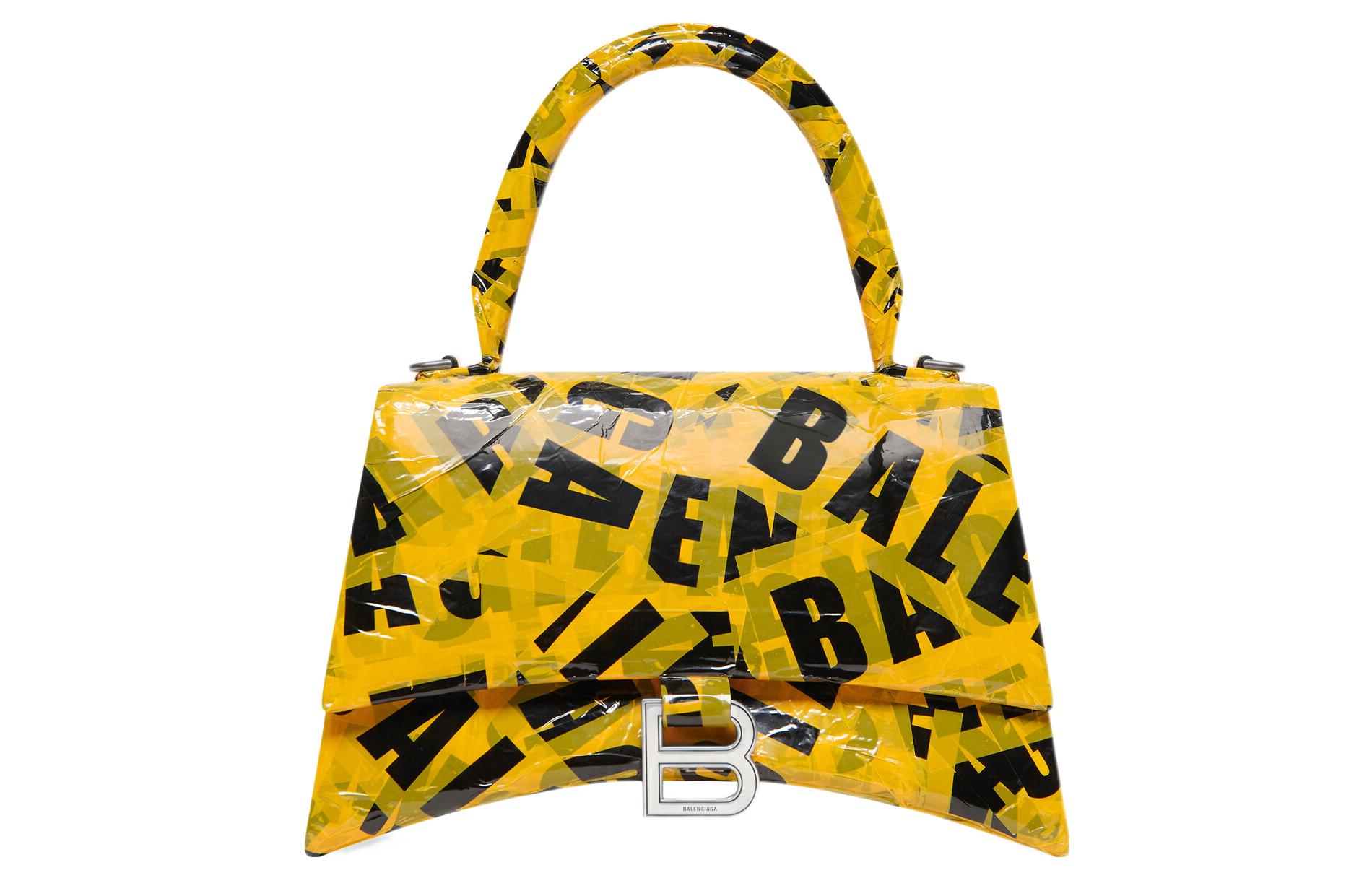 

Часовая сумка Balenciaga Top Handle Small Tape желтая