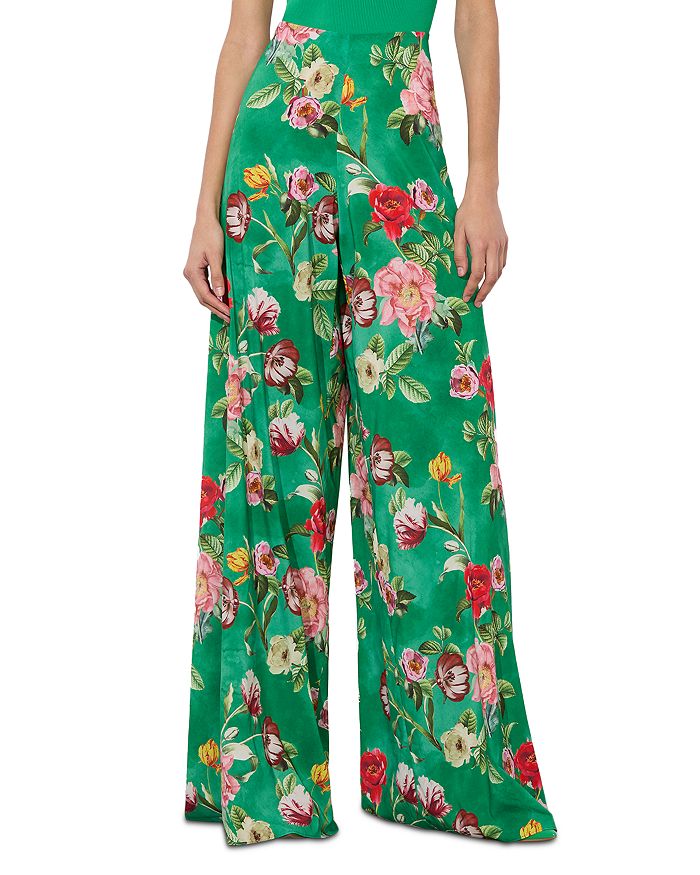 

Афина Широкие Брюки Alice and Olivia, зеленый