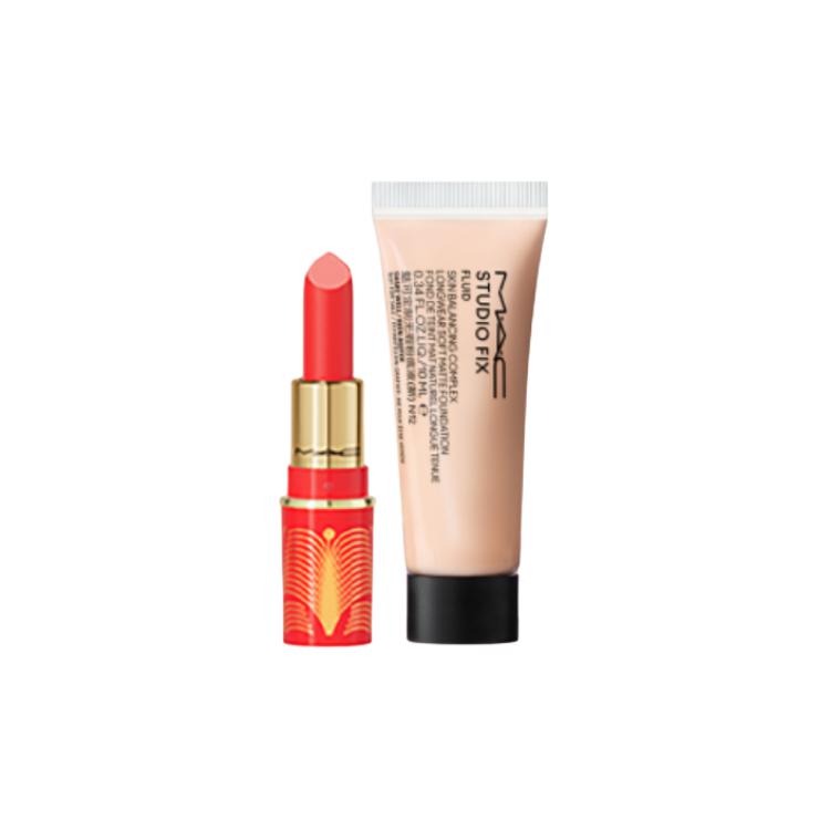 

Жидкий тональный крем помада набор пробников косметики комплекты одежды стойкий тон 1,5г+10мл MAC