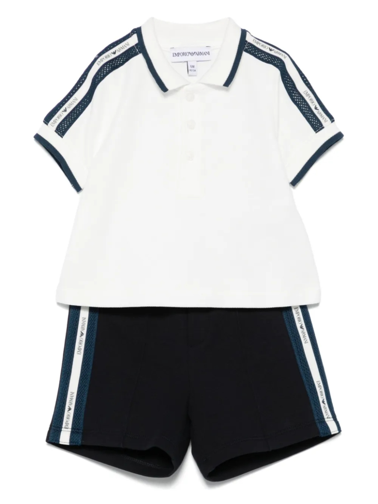 

Комплект шорт Emporio Armani Kids с логотипом и лентой, белый
