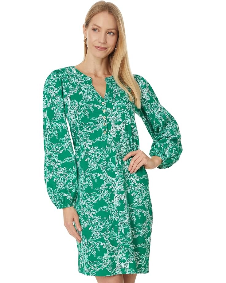 

Платье Lilly Pulitzer Emery Dress, цвет Fiddle Leaf Green Safari Party