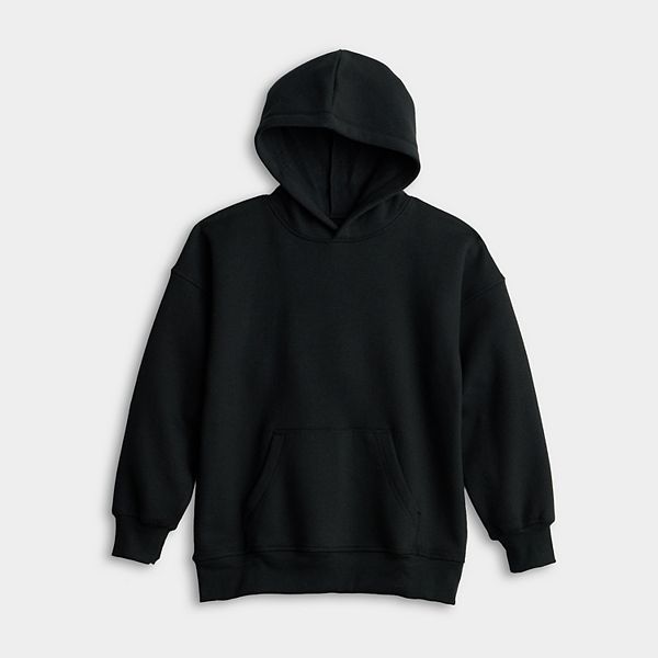 

Детский оверсайз худи для девочек 6-20 лет в размерах regular и plus So, Black Luxe