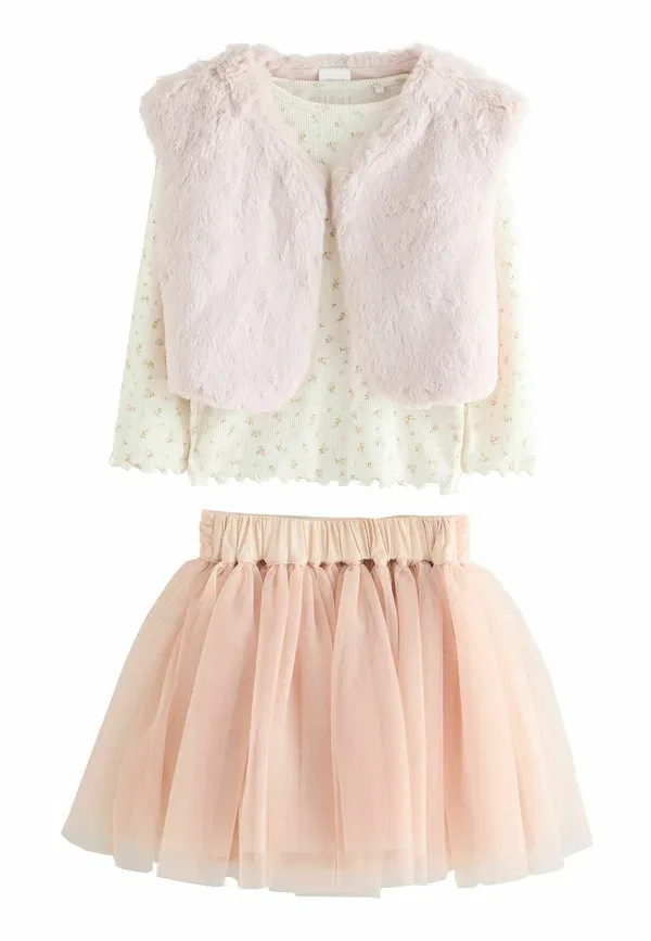Комплект из 3 предметов с цветочным принтом Regular fit3 piece set - a-line skirt Next, розовый