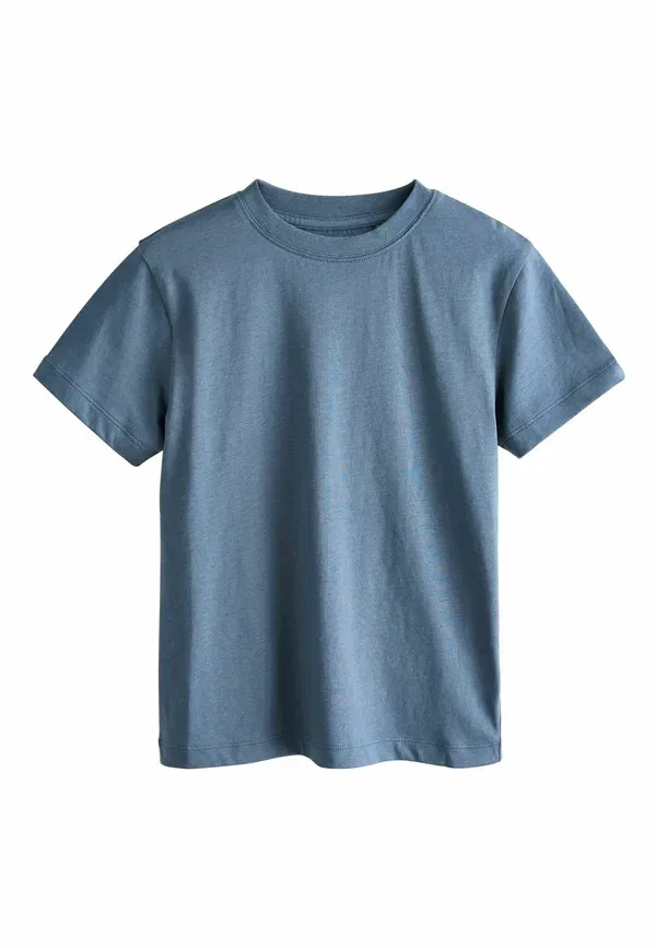 Футболка хлопковая Basic T-shirt Next, Green, White, Rust, Grey, белый/черный/синий/зеленый/серый — фото 4