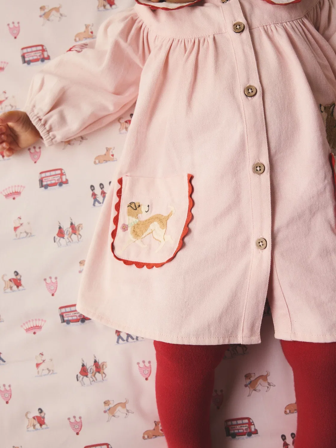 Платье детское с принтом Pink Dog, Cath Kidston Next, розовый — фото 4