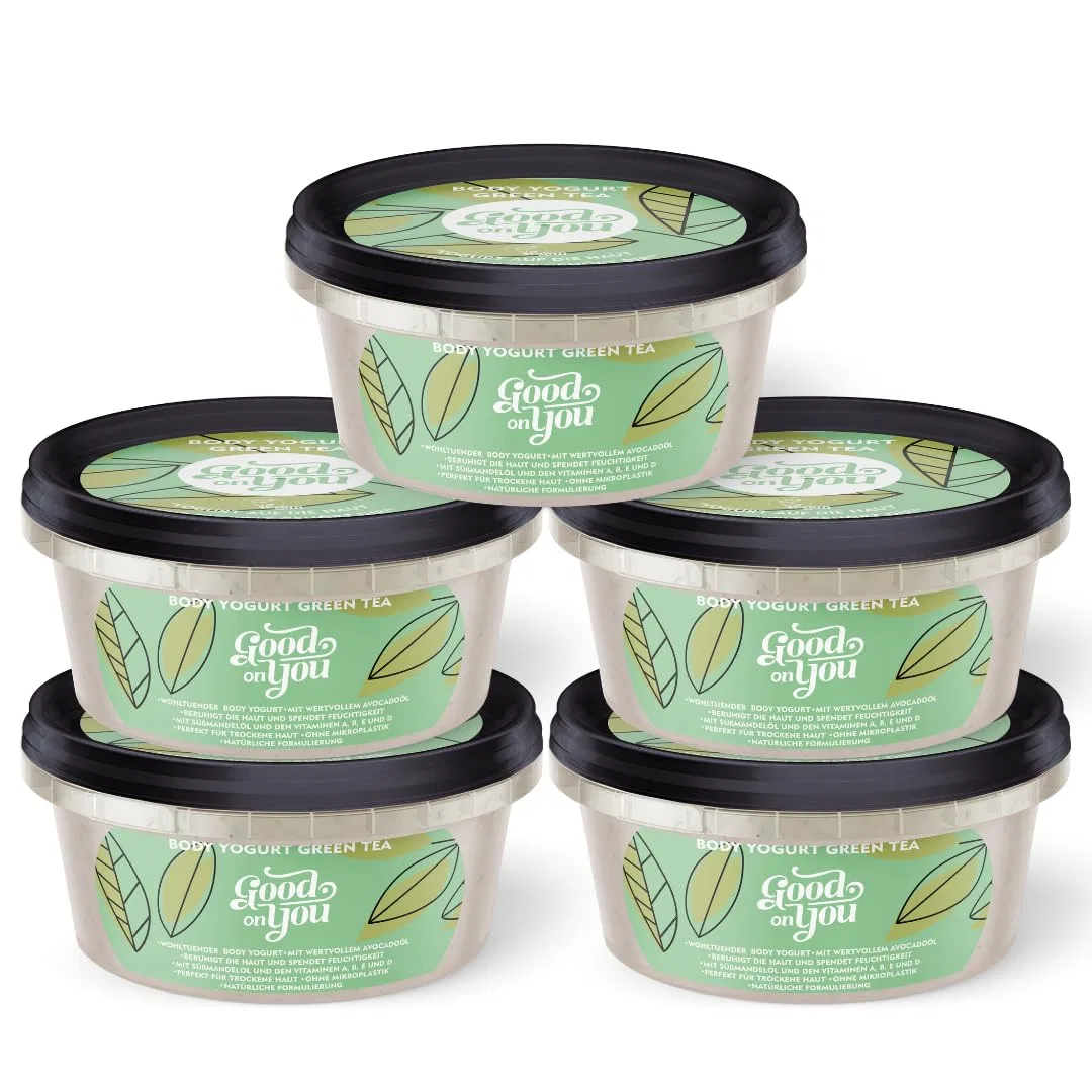 Лосьон для тела Body Yoghurt Green Tea с витаминами A, B, E, D, 5 x 300 мл Good On You