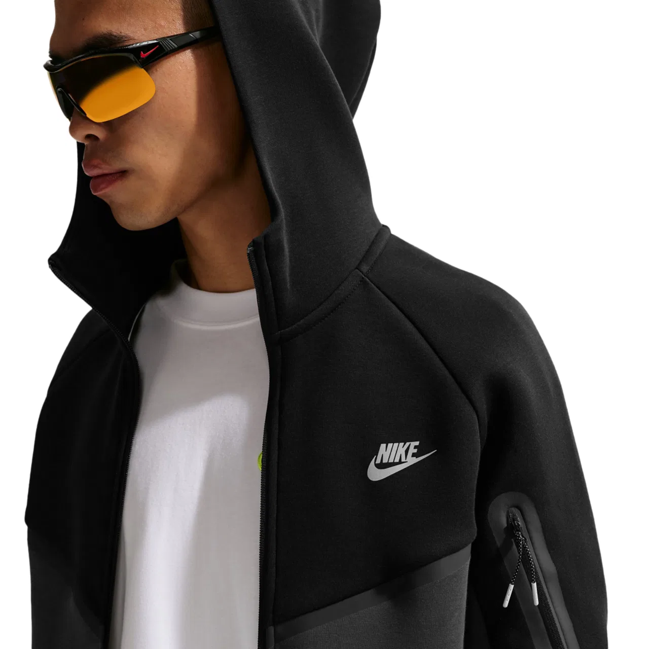 Мужская куртка Tech Fleece Windrunner Full-Zip Nike, желтый/серый — фото 3