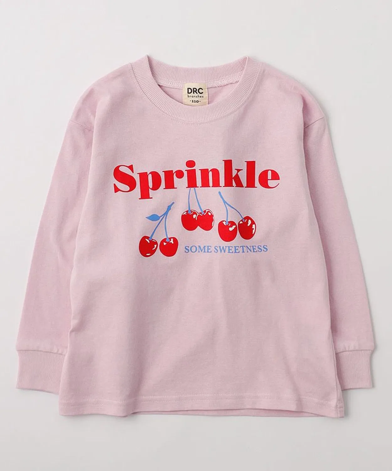 Детская футболка с графическим принтом с длинным рукавомDRC branshes, Light Pink