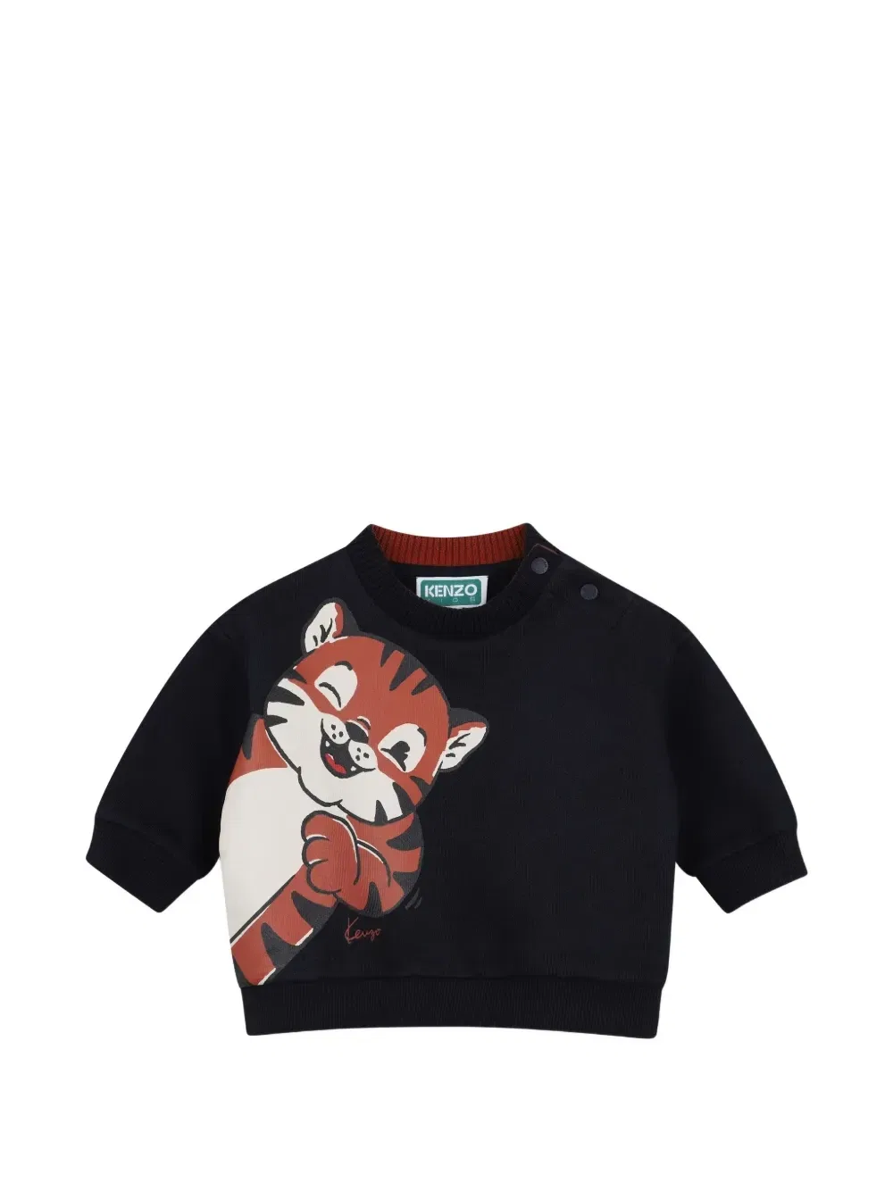 Свитер на кнопках с принтом Kenzo Kids, синий