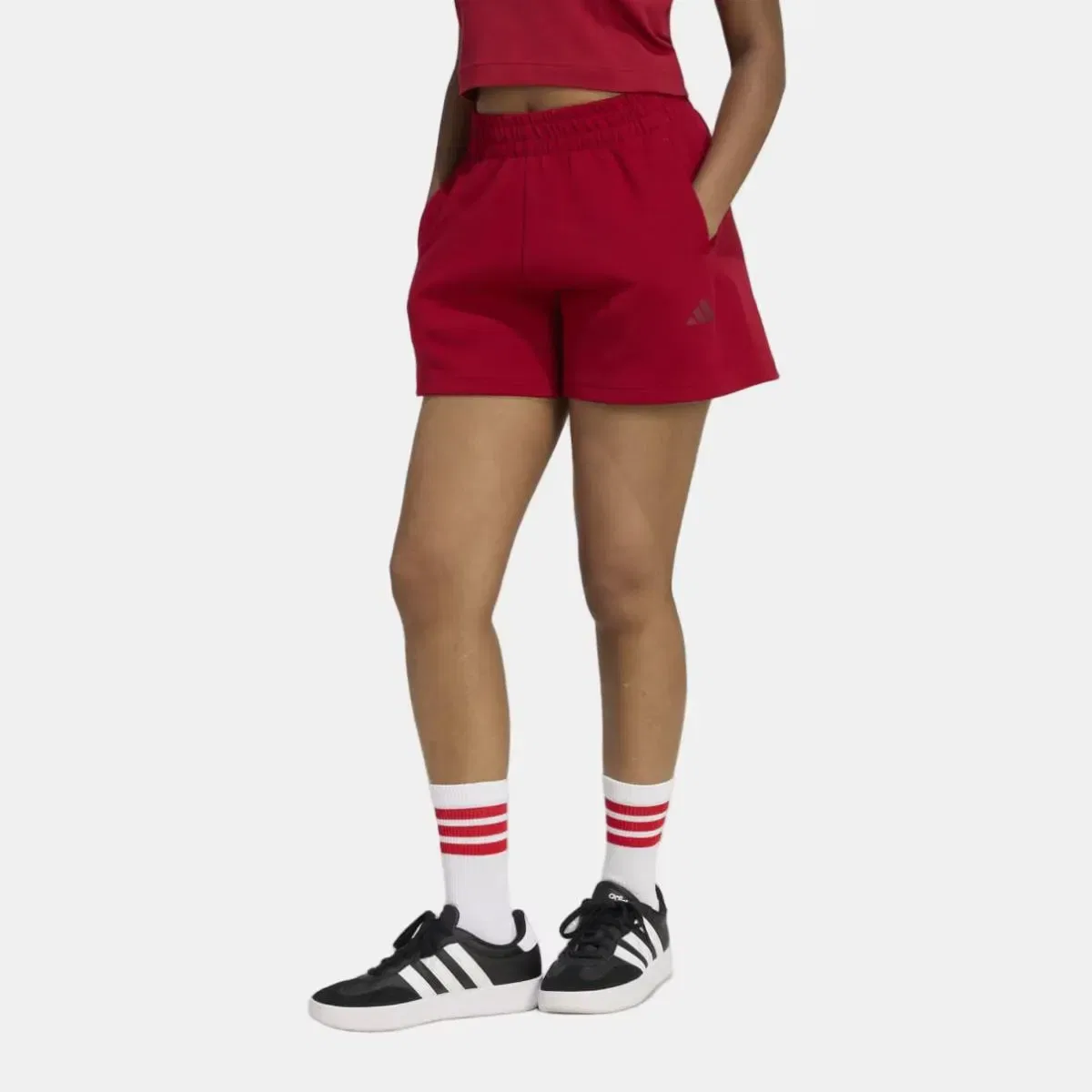 Женские шорты из полиэстера Future Icons Small Logo adidas, Bordeaux