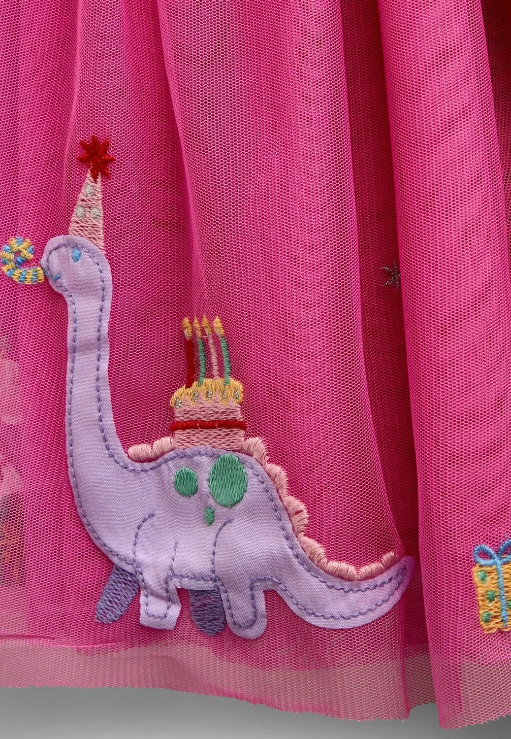 Платье из тюля - трикотажное платье Jojo Maman Bébé, Pink Party Friends — фото 4