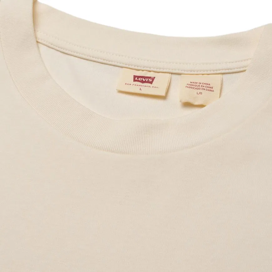 Мужская футболка с круглым вырезом Levis, Ecru — фото 3