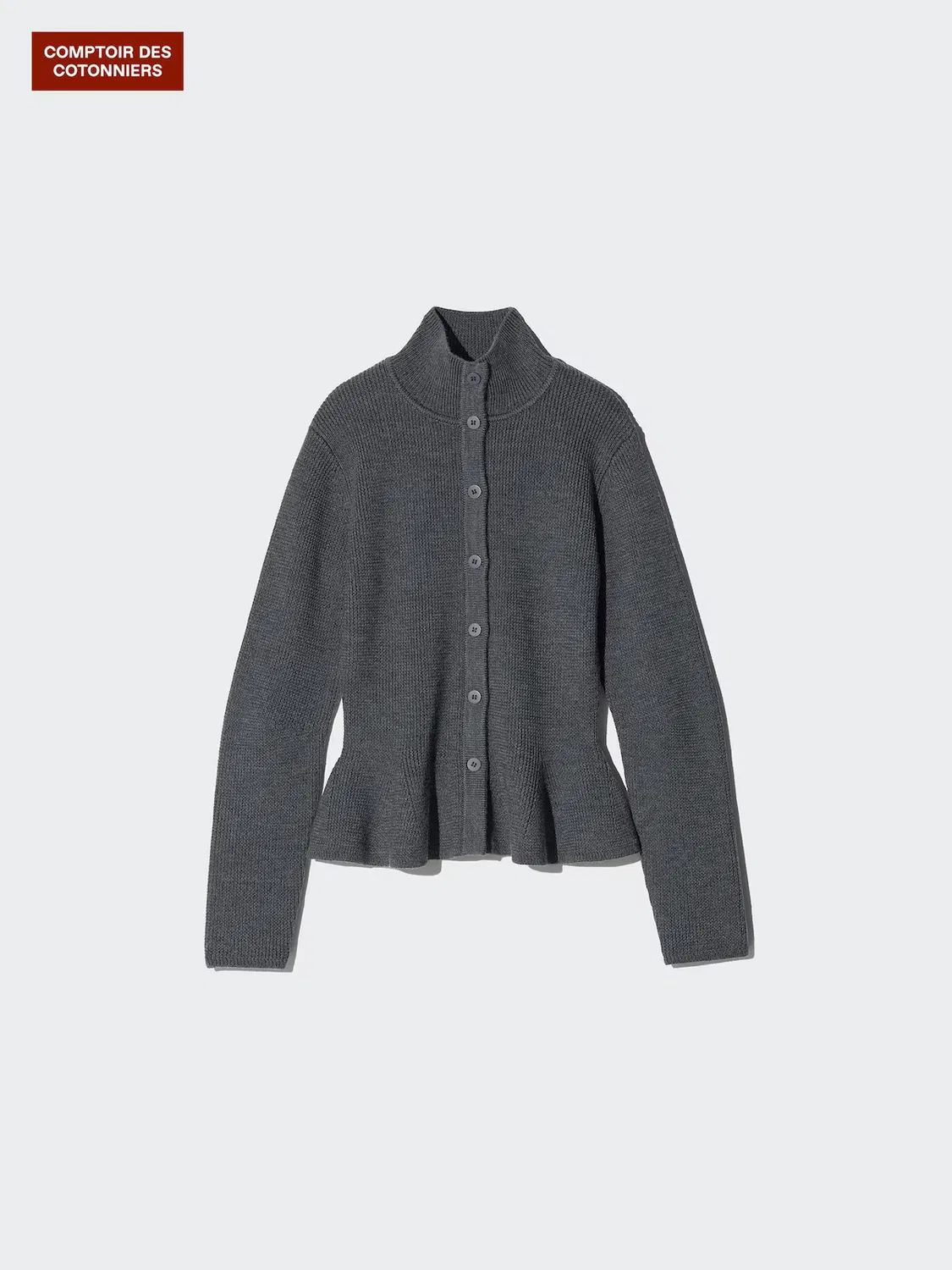 Кардиган Uniqlo, из мериносовой шерсти, темно-синий — фото 4