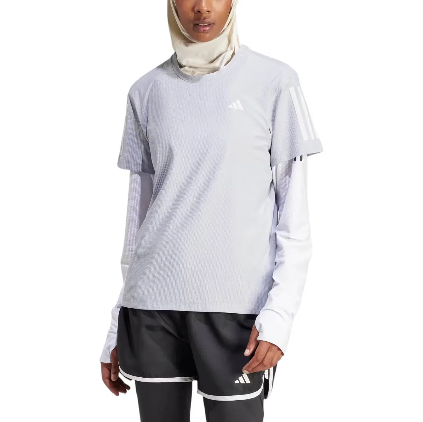 Футболка для бега Own The Run Adidas, серебристый — фото 2