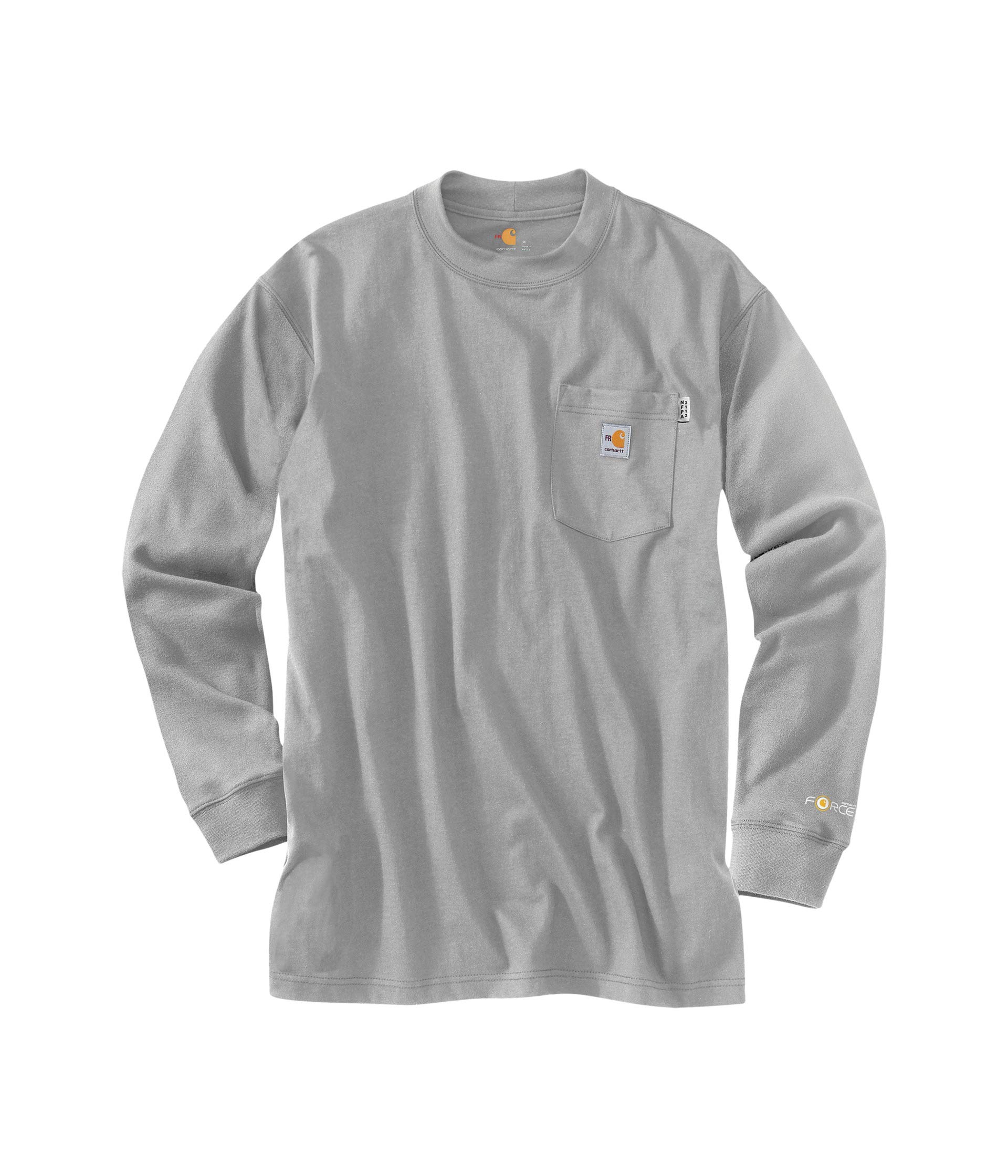 

Футболка Carhartt Big & Tall Flame-Resistant Force Cotton Long, цвет Light Gray