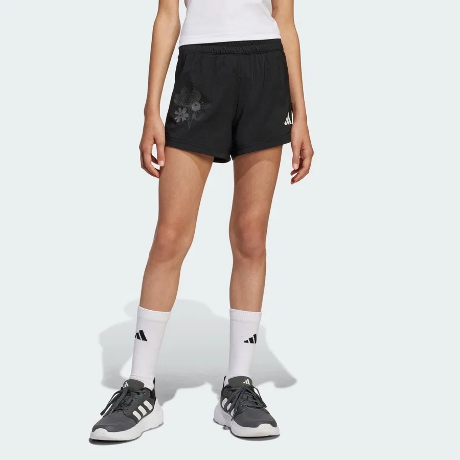 Детские спортивные шорты с принтом adidas JI6099, Черный