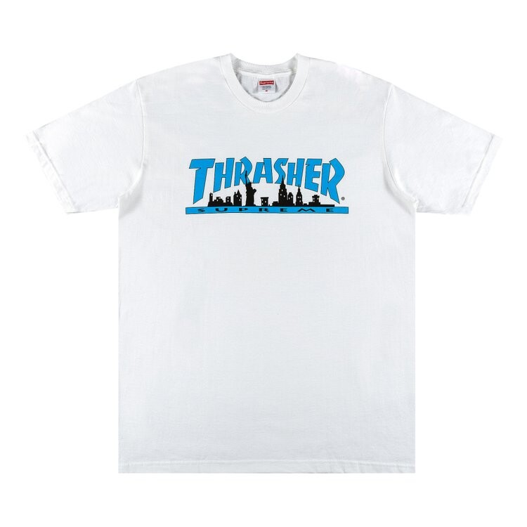 

Футболка Supreme x Thrasher Skyline Tee 'White', белый