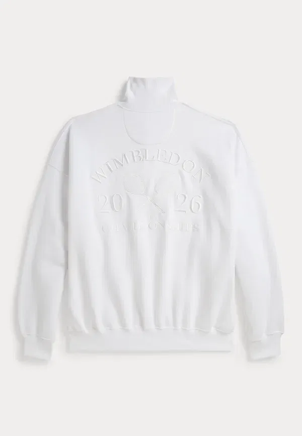 Джемпер флисовый Wimbledon Polo Ralph Lauren, White, белый — фото 2