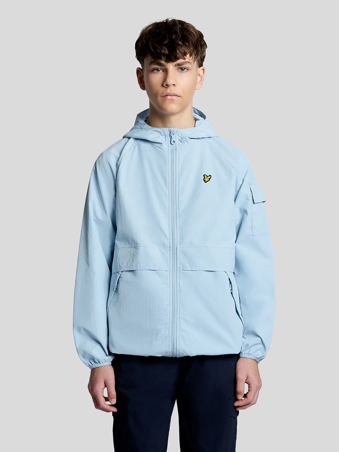 Куртка ветрозащитная с капюшоном Lyle & Scott, синий — фото 2