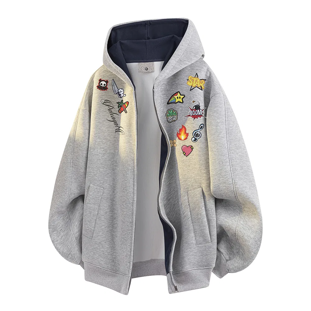 Детский худи с капюшоном и кардиганом Heather Gray PAL ONGACO
