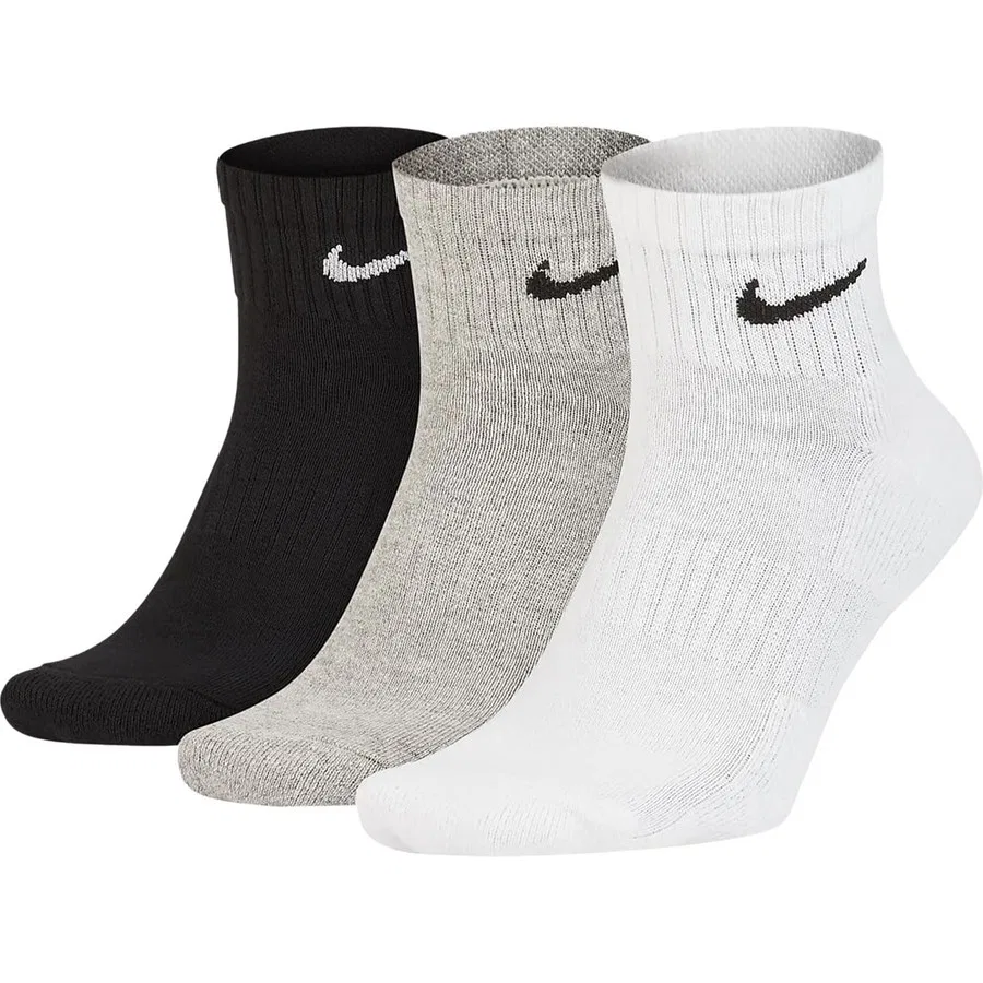 Носки спортивные с логотипом Everyday Cotton Nike, Черный